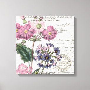 Toile vintage moderne lavande florale