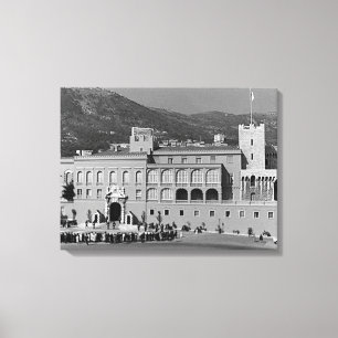 Toile Vintage Monaco Principauté Palais carré
