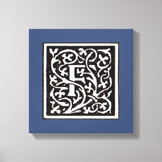 Toile Vintage Monogram F Art Nouveau Letter (Recto)