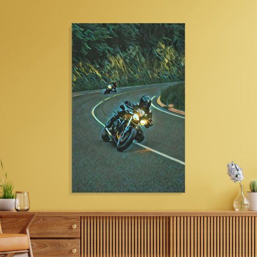 Toile vintage motorcycle art (Insitu(Salon))
