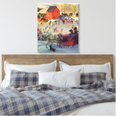 Toile Vintage Noël, Amour et Romance Sleigh (Insitu(Chambre))