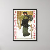 Toile Vintage Noël Art nouveau couverture Scribners 1895 (Recto)