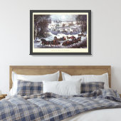 Toile Vintage Noël, Central Park en hiver (Insitu(Chambre))