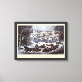 Toile Vintage Noël, Central Park en hiver (Recto)