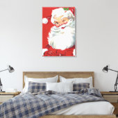 Toile Vintage Noël Père Noël, Jolly et Winking (Insitu(Chambre))