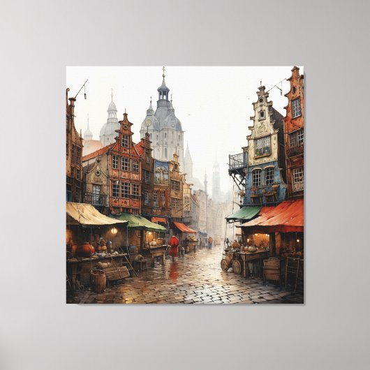 Toile Vintage Old Amsterdam Art (Recto)