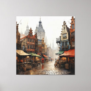 Toile Vintage Old Amsterdam Art