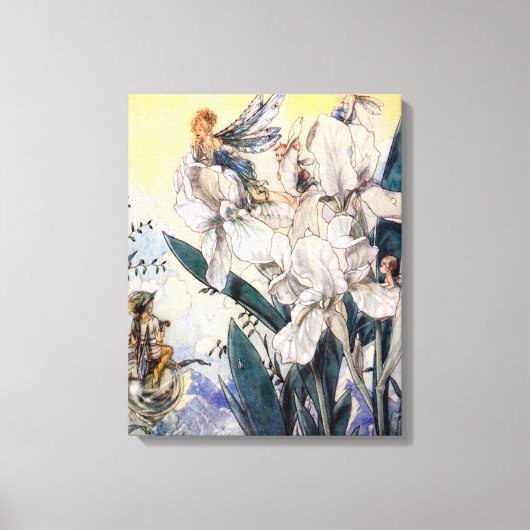 Toile Vintage Pastel Blue Fairies (Recto)