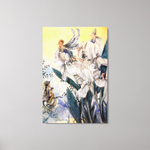 Toile Vintage Pastel Blue Fairies