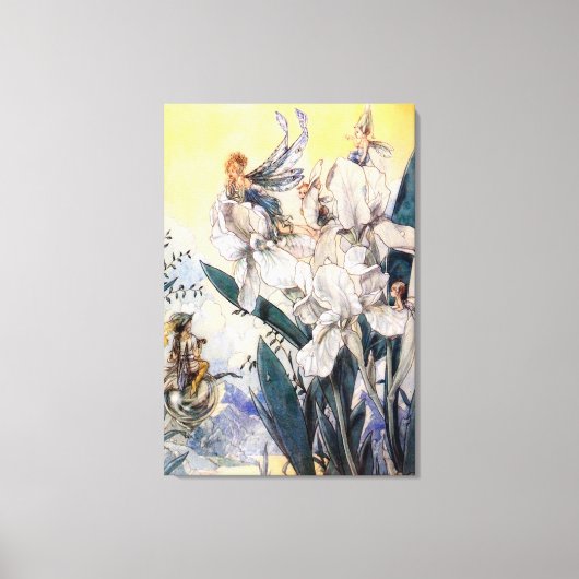 Toile Vintage Pastel Blue Fairies (Recto)