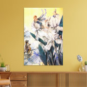 Toile Vintage Pastel Blue Fairies (Insitu(Salon))