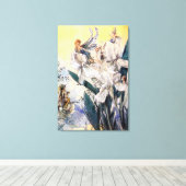 Toile Vintage Pastel Blue Fairies (Insitu (Plancher de Bois))