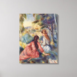 Toile Vintage Pierre Auguste Renoir Bleu Dans Le Pré
