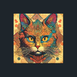 Toile Vintage Pop Art Louis Wain Style Chat<br><div class="desc">Vintage Pop Art Louis Wain Style Chat</div>
