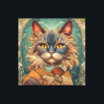 Toile Vintage Pop Art Louis Wain style rétro<br><div class="desc">Vintage Pop Art Louis Wain style rétro</div>