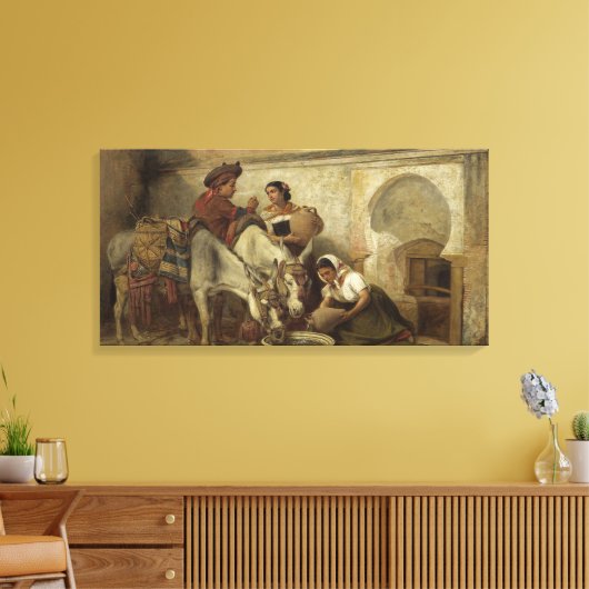 Toile Vintage Richard Ansdell au puits (Insitu(Salon))