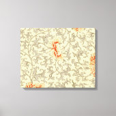 Toile Vintage rose gris botanique (Recto)