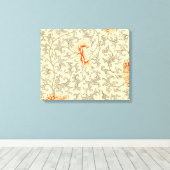 Toile Vintage rose gris botanique (Insitu (Plancher de Bois))