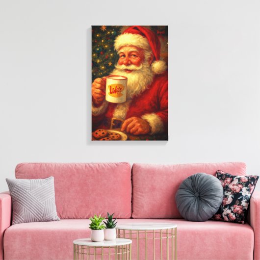 Toile Vintage Santa Christma Stretched Canvas  (Insitu(Salon))