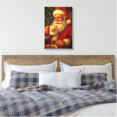Toile Vintage Santa Christma Stretched Canvas  (Insitu(Chambre))