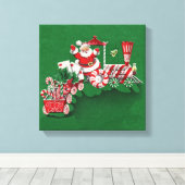 Toile Vintage Santa Clause Candy Train (Insitu (Plancher de Bois))