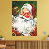 Toile Vintage Santa Face 1 (Insitu(Salon))