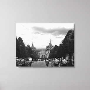 Toile Vintage Thaïlande Bangkok Porte du palais royal to