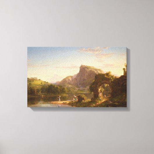 Toile Vintage Thomas Cole coucher de soleil italien (Recto)
