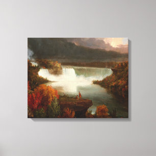 Toile Vintage Thomas Cole Vue éloignée des chutes du N