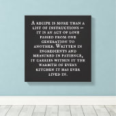 Toile Vintage Typography Rustic Kitchen Quote (Insitu (Plancher de Bois))