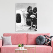 Toile Vintage USA Alaska igloo builders (Insitu(Salon))