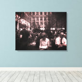 Toile Vintage USA New York Rockefeller Center (Insitu (Plancher de Bois))