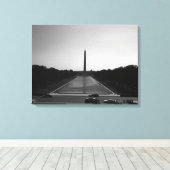Toile Vintage USA Washington Monument (Insitu (Plancher de Bois))