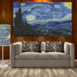Toile Vintage Van Gogh La Nuit étoilée<br><div class="desc">Un dessin en toile de l'huile de Vincent van Gogh de 1889 sur toile "La nuit étoilée".</div>