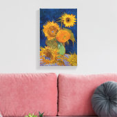 Toile Vintage Van Gogh Six Sunflowers (Insitu(Salon))