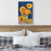 Toile Vintage Van Gogh Six Sunflowers (Insitu(Chambre))