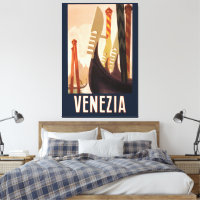 Vintage Venice Italie Gondola Travel