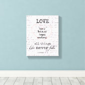 Toile Vintage Verse de la Bible d'amour (Insitu (Plancher de Bois))