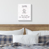 Toile Vintage Verse de la Bible d'amour (Insitu(Chambre))