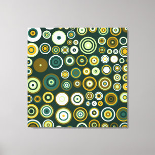 Toile Vintage Vert Cinquante Art Abstrait