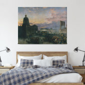 Toile Vintage Washington Street Indianapolis à Dusk (Insitu(Chambre))