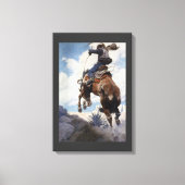 Toile Vintage Western Cowboys, Bucking par NC Wyeth (Recto)