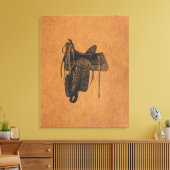 Toile Vintage Western Horse Saddle (Insitu(Salon))
