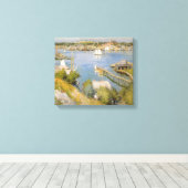 Toile Vintage Willard Metcalf Gloucester Harbour (Insitu (Plancher de Bois))