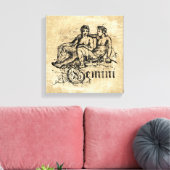 Toile Vintage Zodiac Gemini (Insitu(Salon))