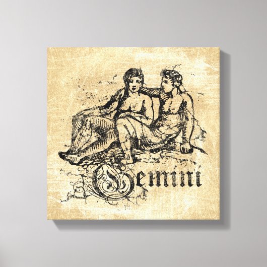 Toile Vintage Zodiac Gemini (Recto)