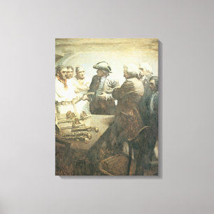 Toile Vintages pirates, préparation à la mutinerie par N