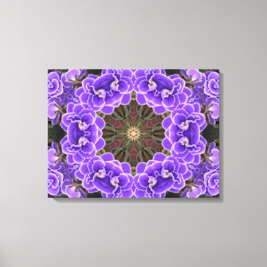Toile Violet africain Mandala (Recto)
