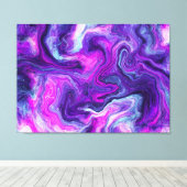 Toile Violet, Bleu, Art Liquide Rose (Insitu (Plancher de Bois))