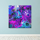 Toile Violet, bleu moderne Abstrait Fluid Art Cellule de (Insitu (Plancher de Bois))